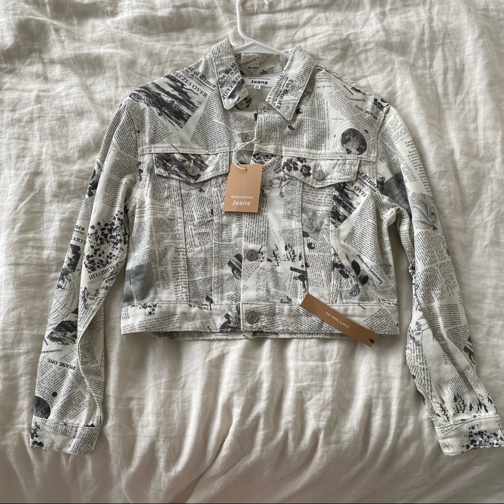 Reformation Newsprint Jean Jacket